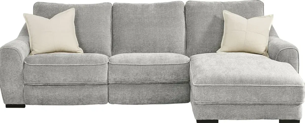 Somerset Gray 3 Pc Dual Power Reclining Sectional