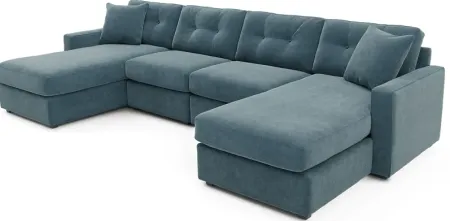 ModularOne Teal 4 Pc Sectional