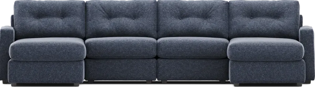 Dark Blue 4 Pc Power Reclining ModularOne