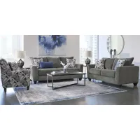 Sandia Heights Gray 7 Pc Living Room with Sleeper Sofa