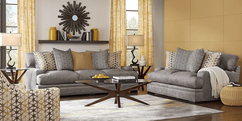 Palm Springs Silver 8 Pc Living Room