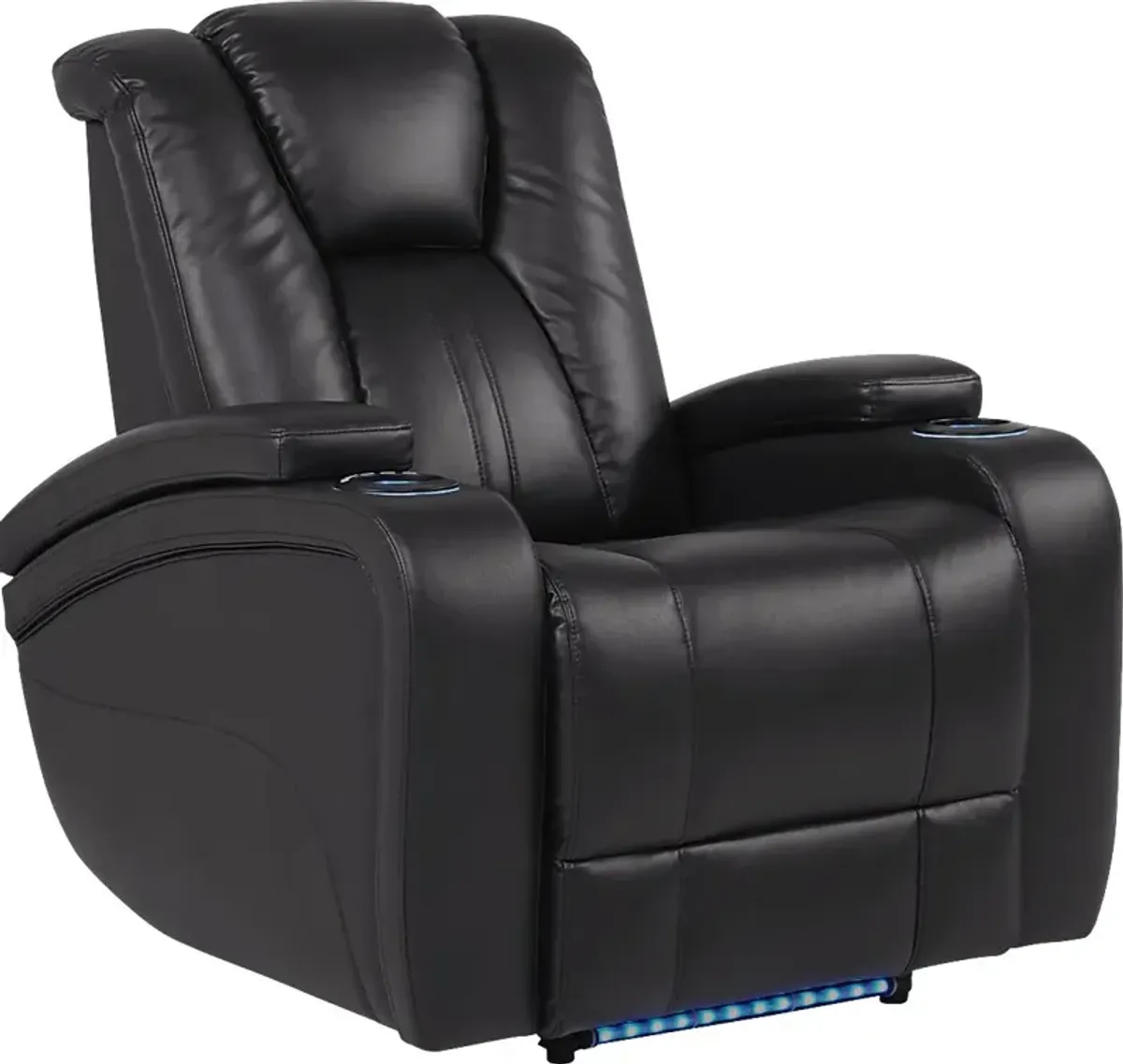 Kingvale Court Black Dual Power Recliner