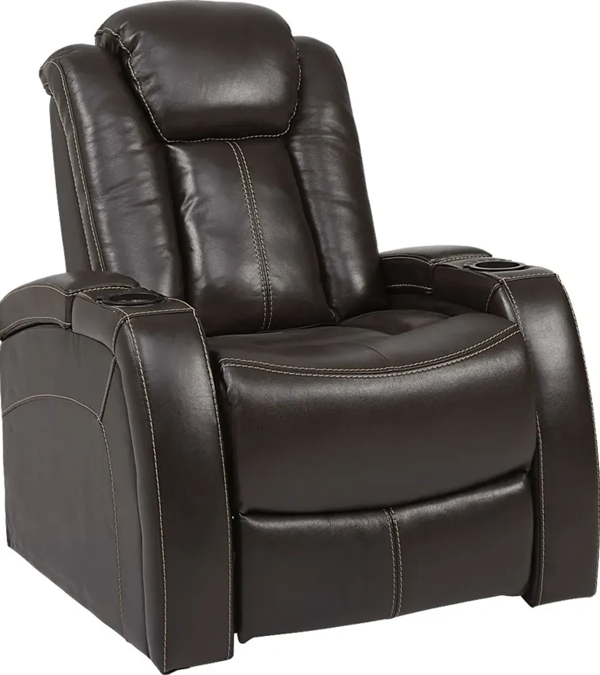 Moretti Brown Leather 8 Pc Dual Power Reclining Living Room