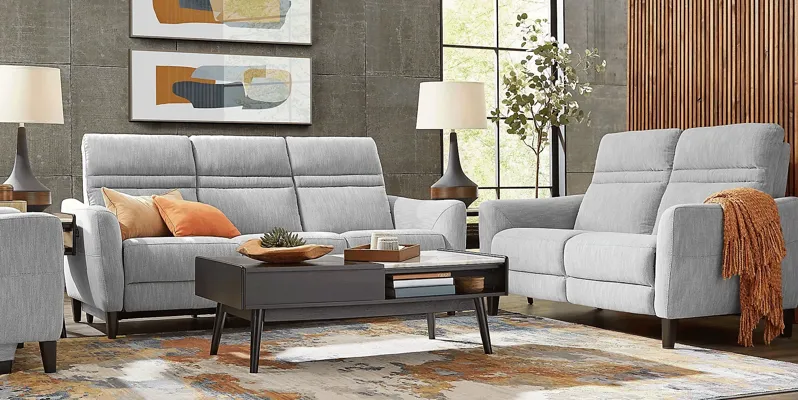 Living Room With Dual Power Reclining Sofa