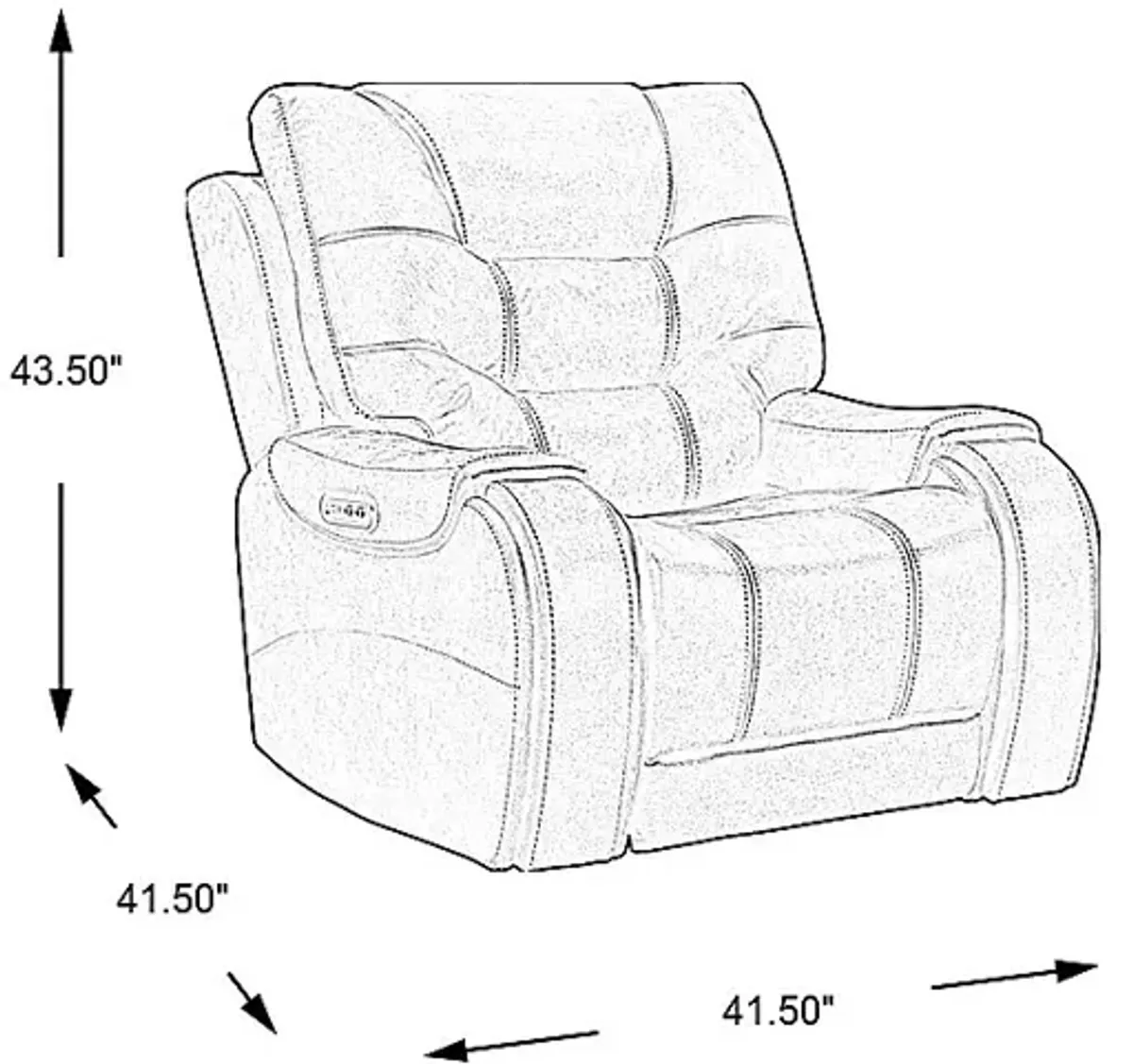 Laredo Springs Brown Dual Power Recliner