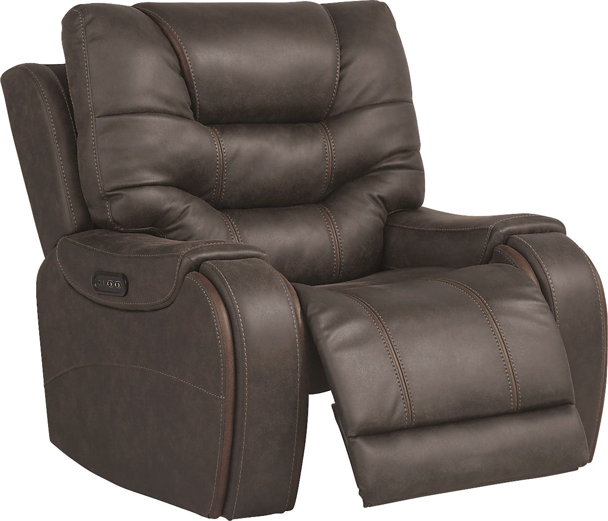 Laredo Springs Brown Dual Power Recliner