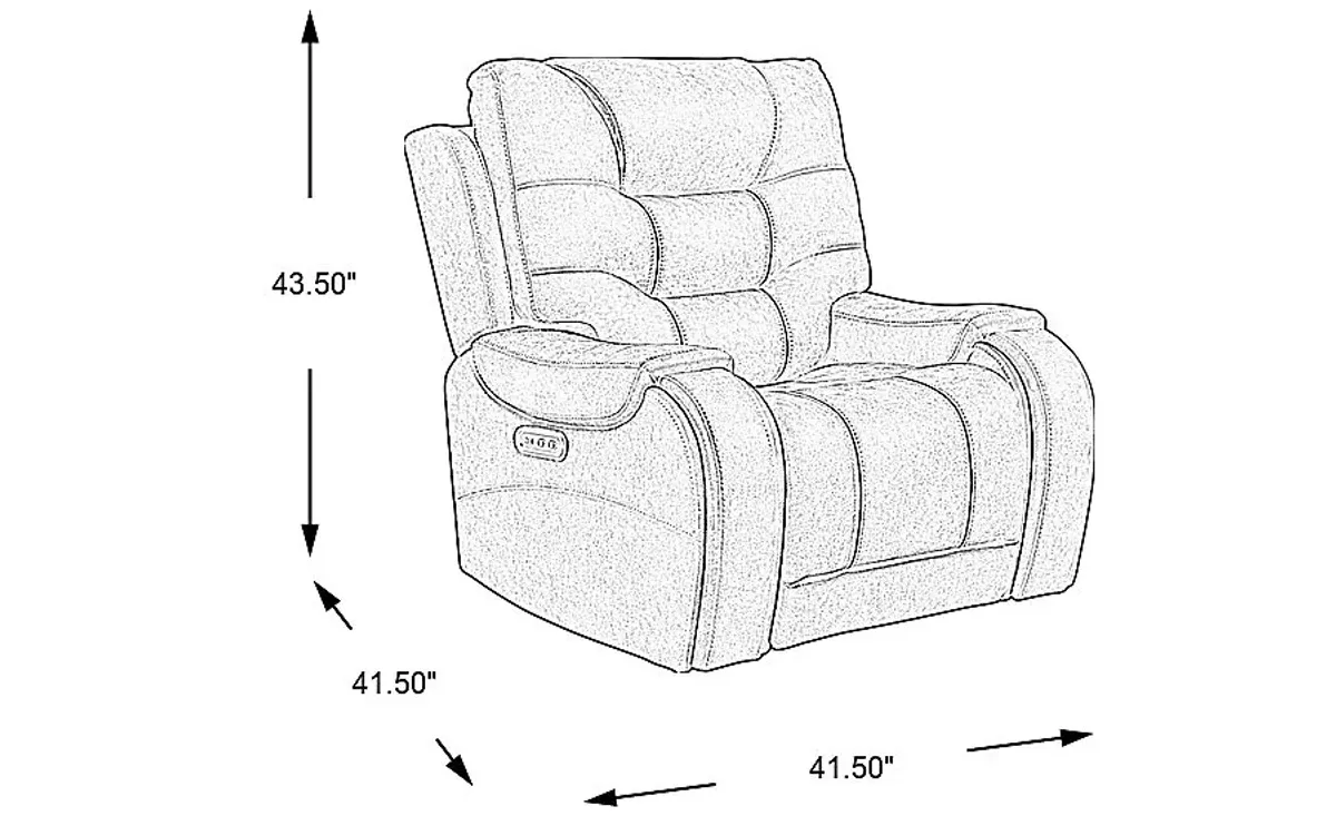 Laredo Springs Gray Dual Power Recliner
