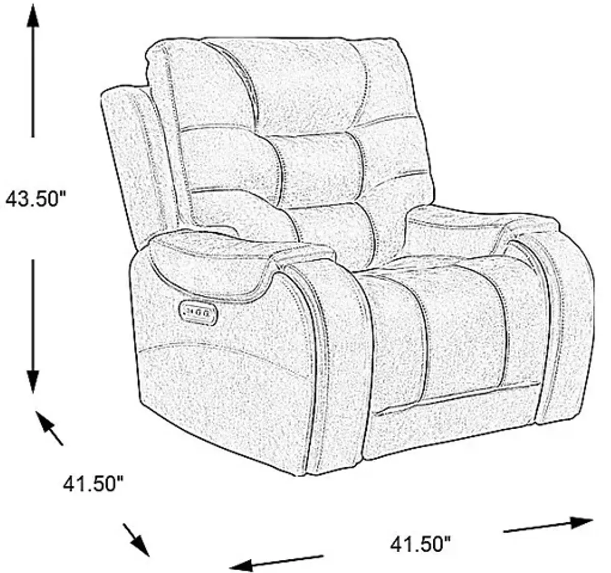 Laredo Springs Gray Dual Power Recliner