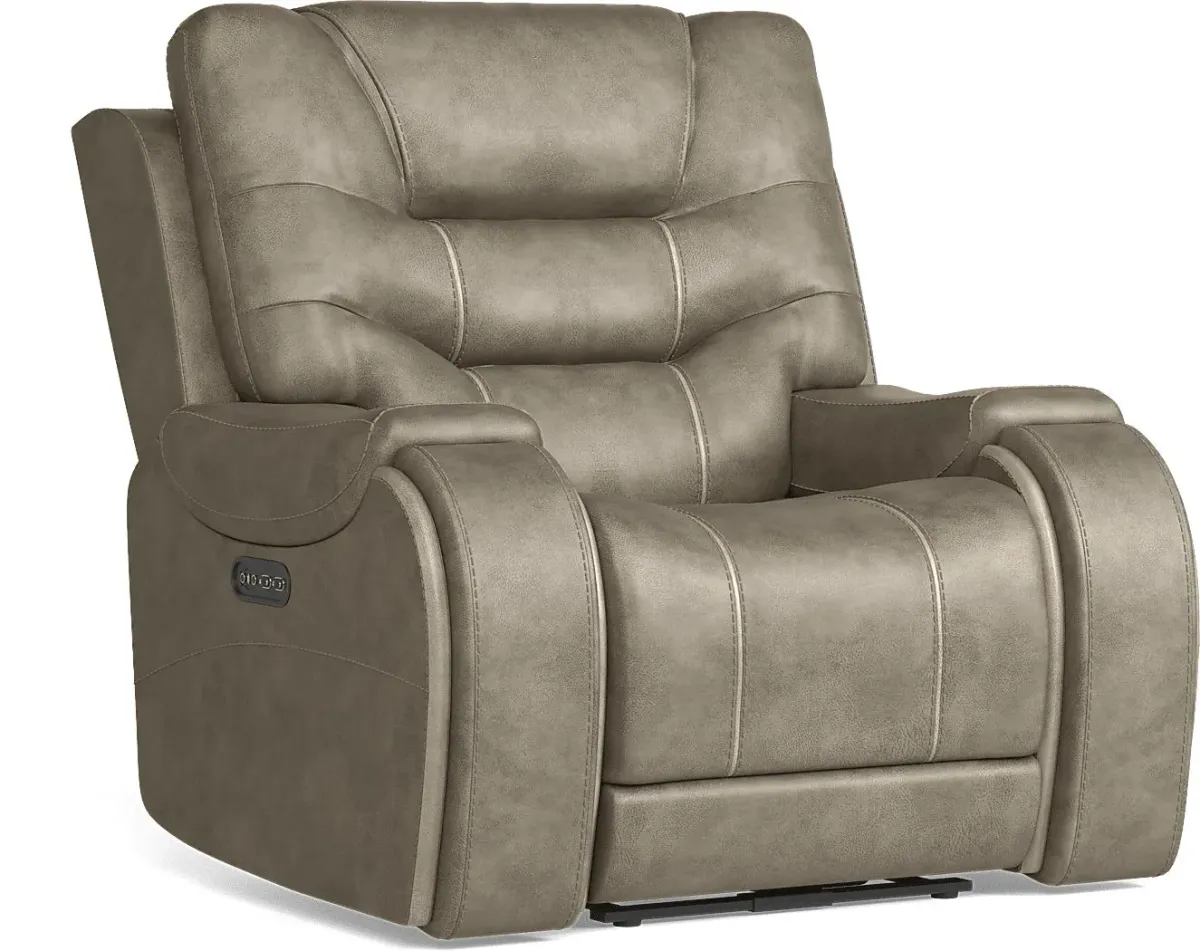 Laredo Springs Gray Dual Power Recliner