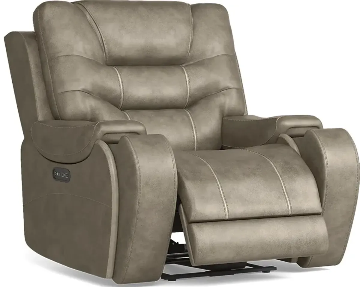 Laredo Springs Gray Dual Power Recliner