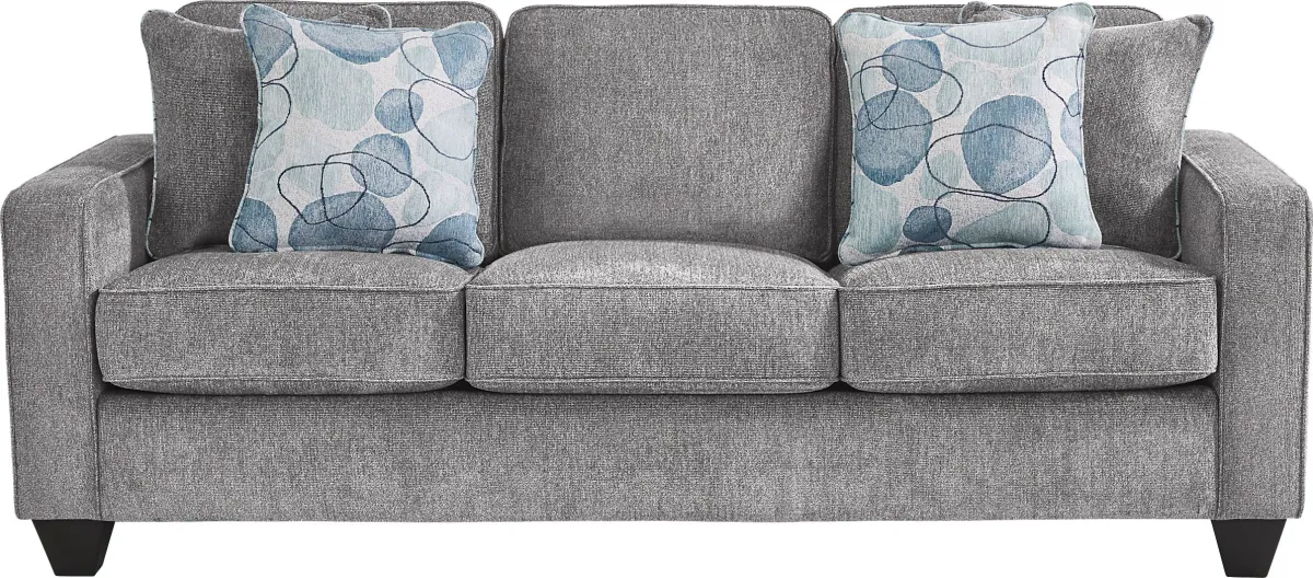 Alanis Bay Gray 7 Pc Living Room with Sleeper Sofa