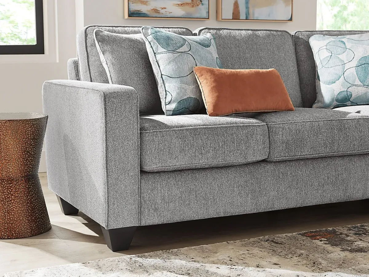 Alanis Bay Gray 7 Pc Living Room with Sleeper Sofa