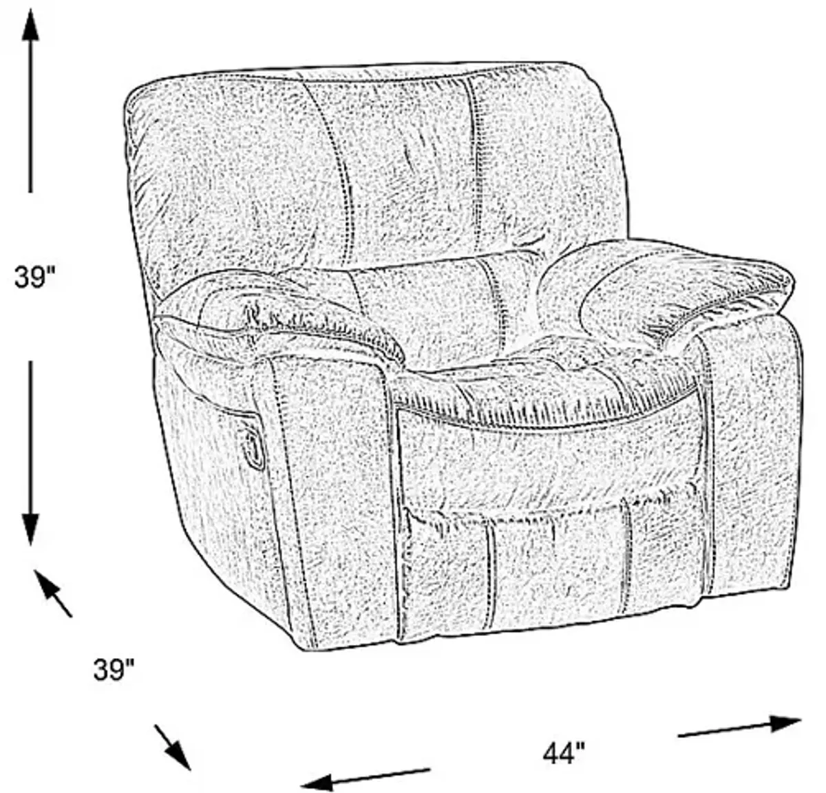 Alpen Ridge Silt Glider Recliner