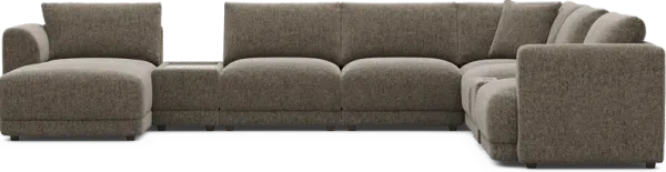 Mink 8 Pc ModularFour with Media Consoles