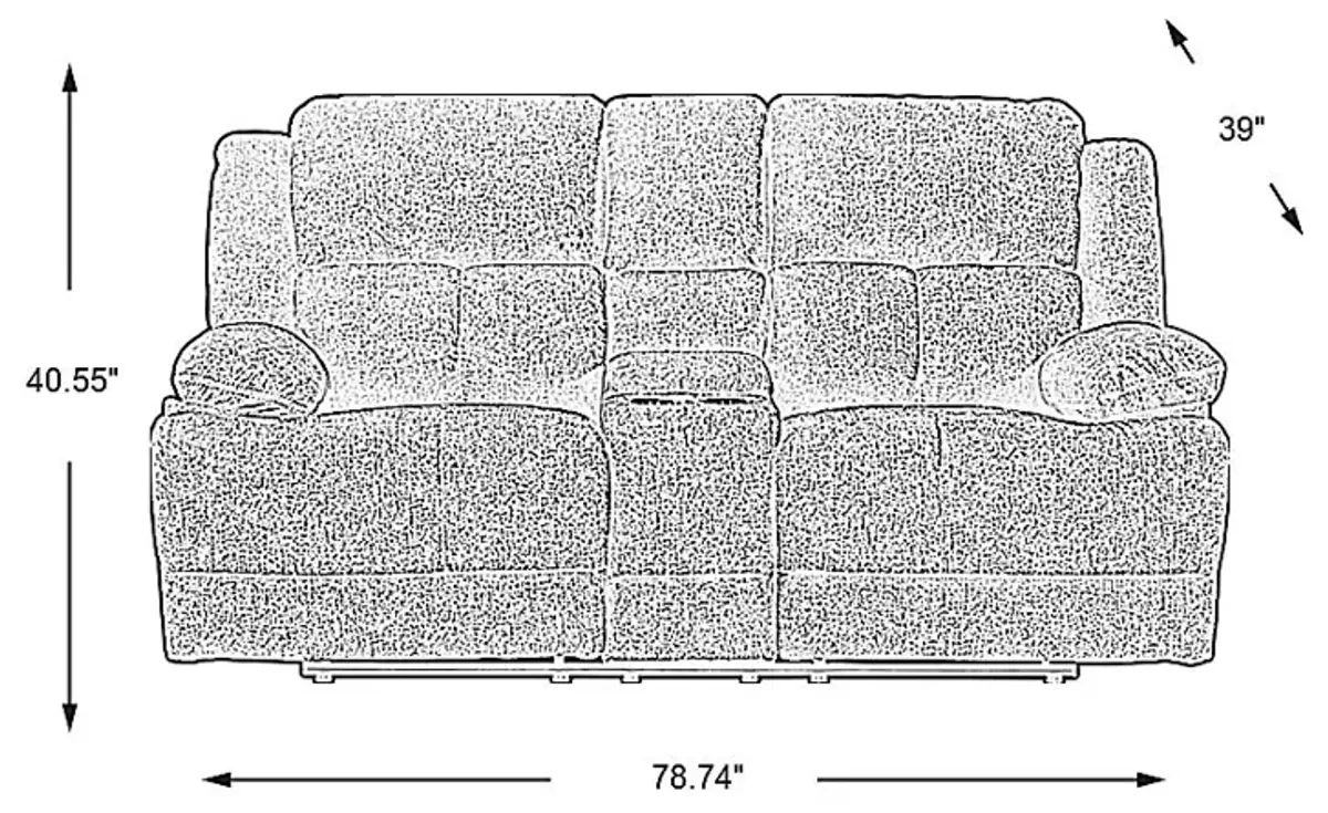 Townsend Brown Reclining Console Loveseat