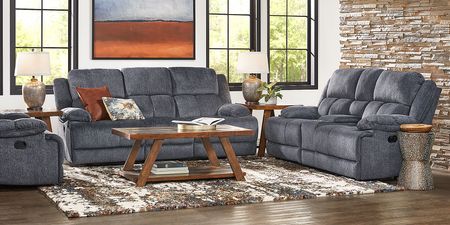 Townsend Gray Reclining Console Loveseat