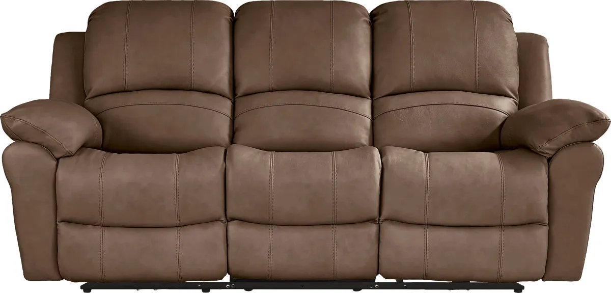 Vercelli Way Brown Leather 5 Pc Living Room with Reclining Sofa