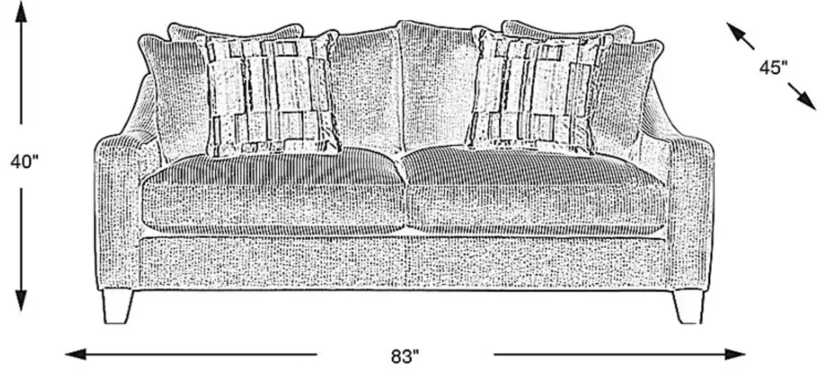 Cambria Gold Loveseat