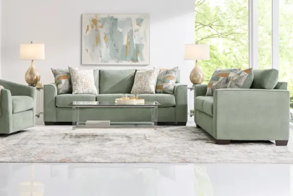 Delcrest Green 2 Pc Living Room