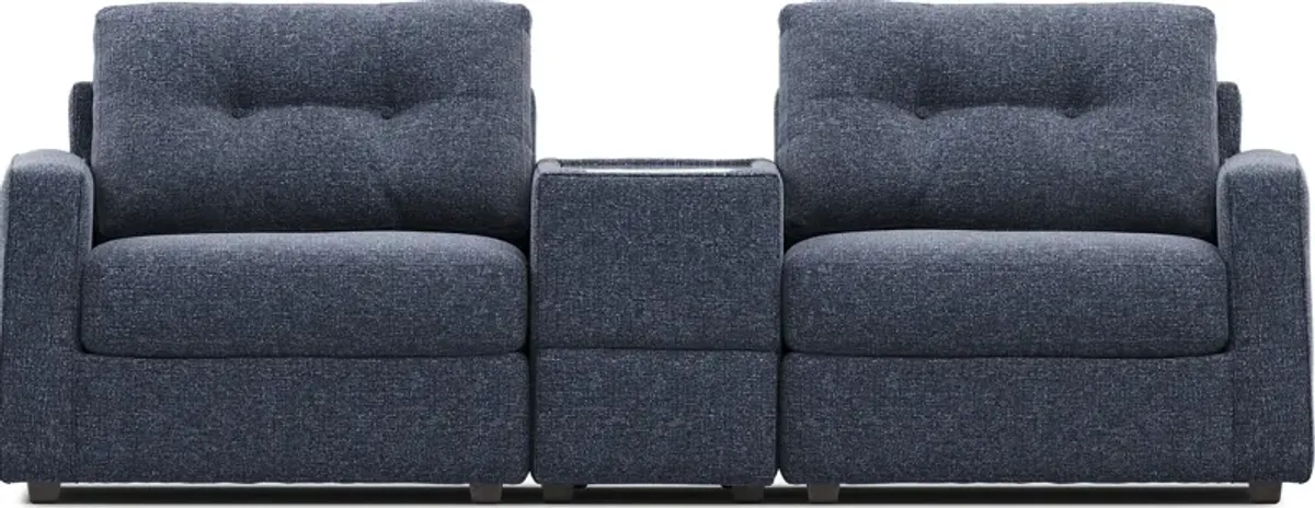 Dark Blue 3 Pc ModularOne with Media Console