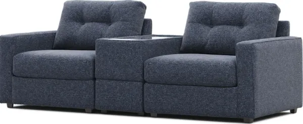 Dark Blue 3 Pc ModularOne with Media Console