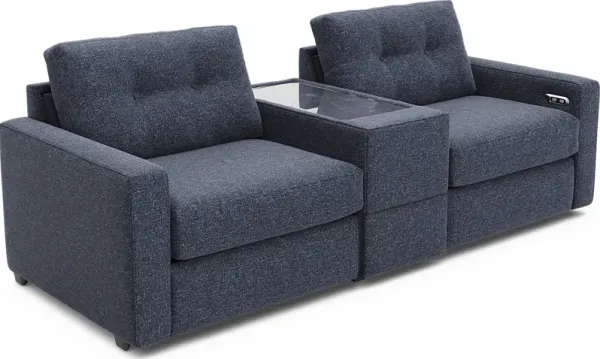 Dark Blue 3 Pc Power Reclining ModularOne
