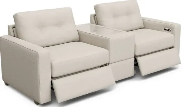 Off-White 3 Pc Power Reclining ModularOne
