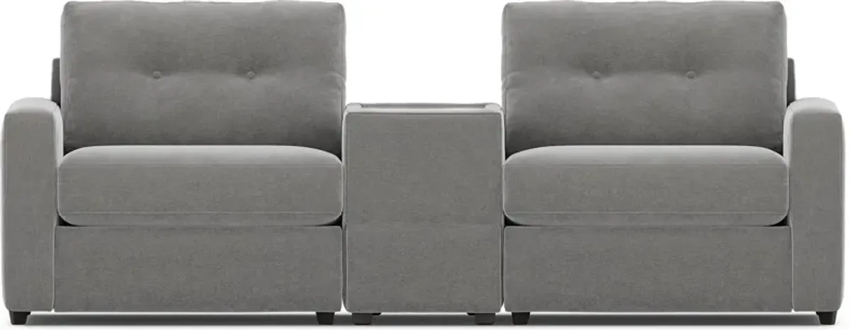 Gray 3 Pc Power Reclining ModularOne with Media Console
