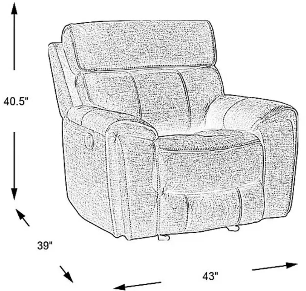 Hosford Brown Glider Recliner