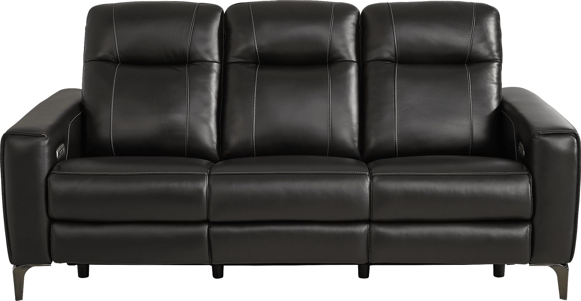 Parkside Heights Black Cherry Leather 5 Pc Dual Power Reclining Living Room