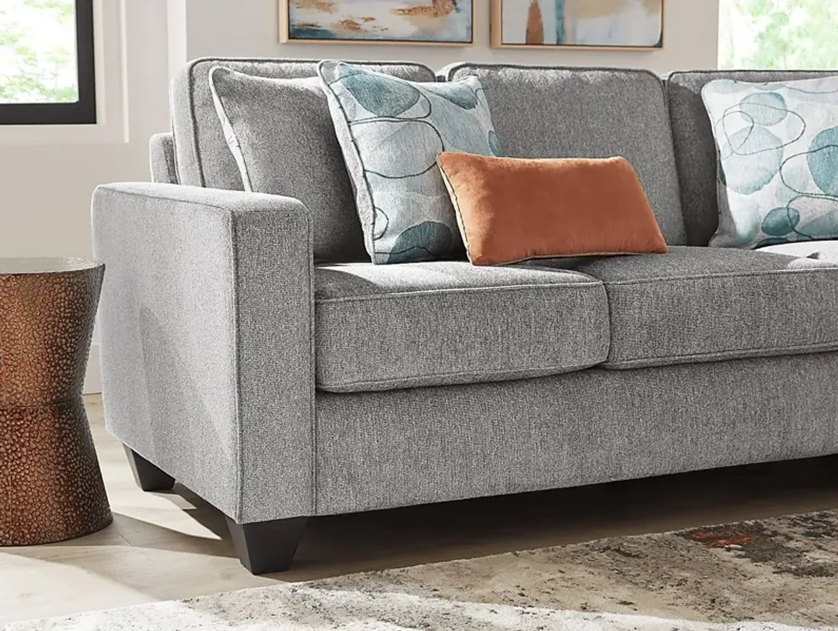 Alanis Bay Gray 7 Pc Living Room with Gel Foam Sleeper Sofa