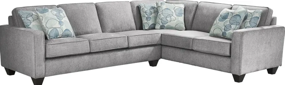 Alanis Bay Gray 2 Pc Sectional