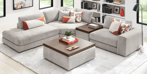 Gray 4 Pc ModularThree with Media Console