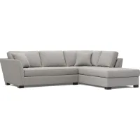 Calvin Heights Smoke Textured 2 Pc Sectional