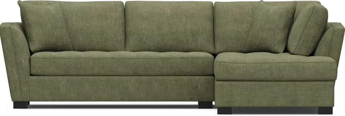 Calvin Heights Avocado Chenille 2 Pc Sectional