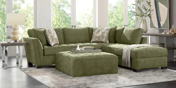 Calvin Heights Avocado Chenille 2 Pc Sectional