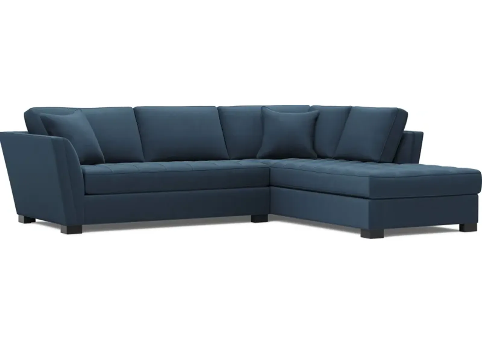 Calvin Heights Sapphire Microfiber 2 Pc Sectional