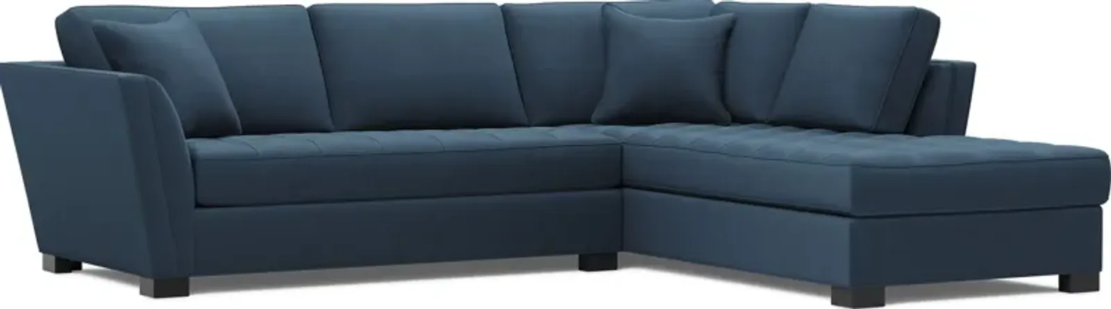 Calvin Heights Sapphire Microfiber 2 Pc Sectional