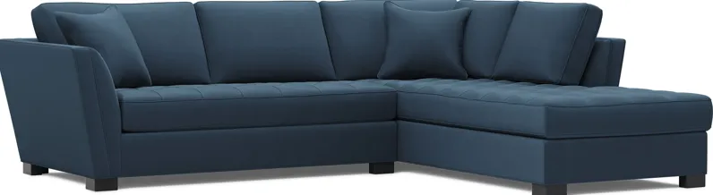 Calvin Heights Sapphire Microfiber 2 Pc Sectional