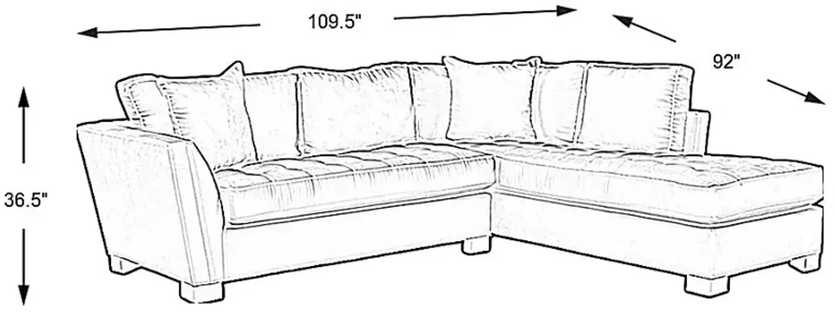 Calvin Heights Steel Microfiber 2 Pc Sectional