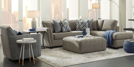 Calvin Heights Cobblestone Textured 2 Pc Sectional