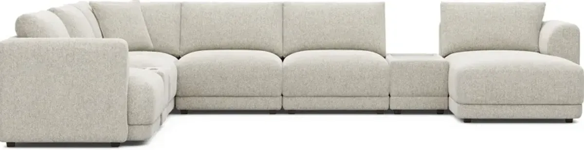 Ash 8 Pc ModularFour with Media Consoles