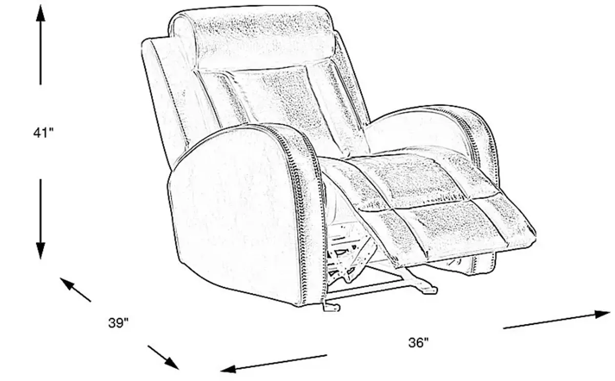 Copperfield Brown Dual Power Recliner