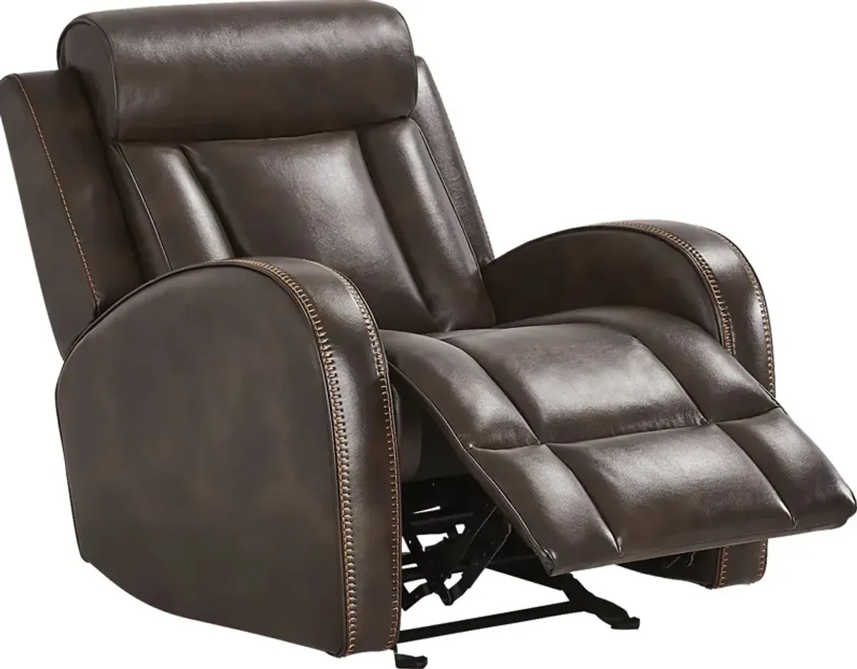 Copperfield Brown Dual Power Recliner