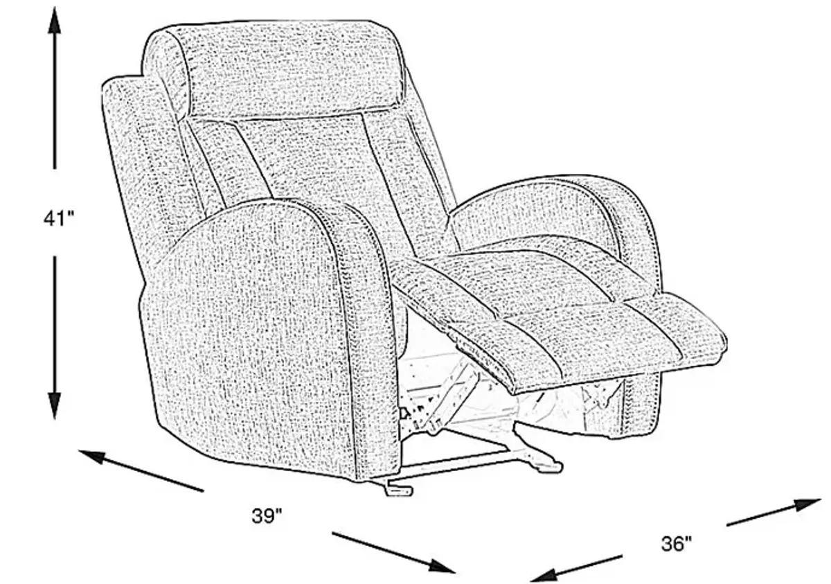 Copperfield Gray Dual Power Recliner