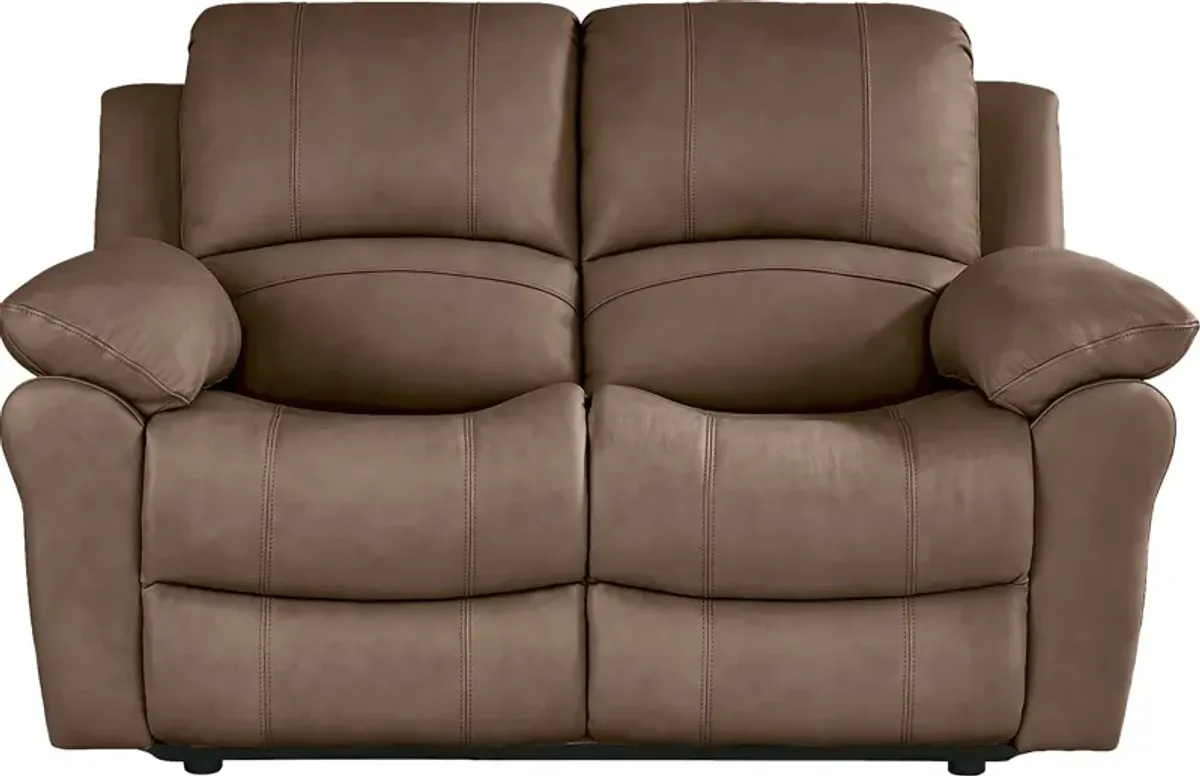 Vercelli Way Brown Leather 7 Pc Living Room with Reclining Sofa