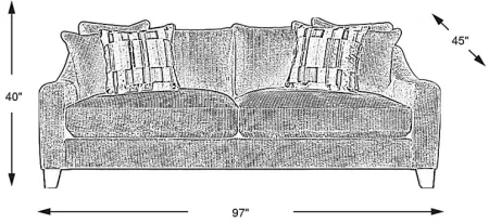 Cambria Ivory Gel Foam Sleeper Sofa