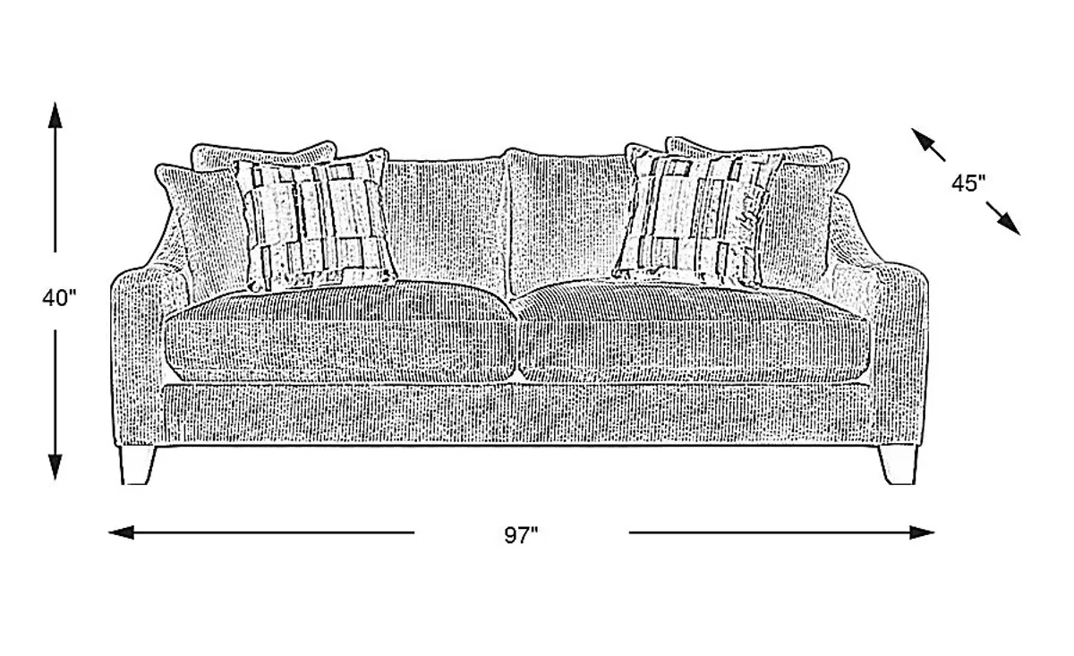 Cambria Sage Gel Foam Sleeper Sofa