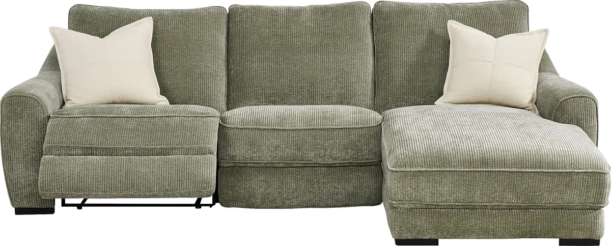 Somerset Green 6 Pc Dual Power Reclining Sectional Living Room