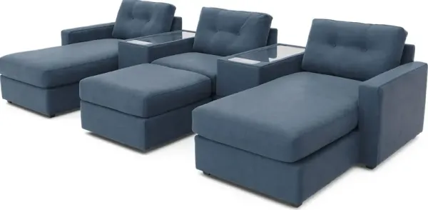 Midnight 6 Pc ModularOne with Media Consoles